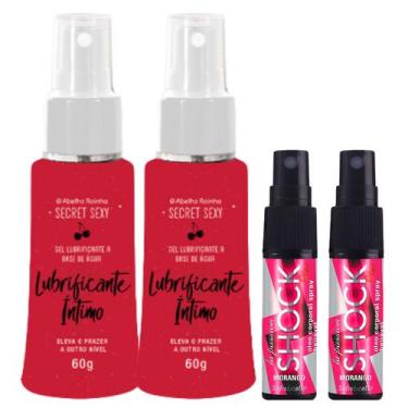Imagem de Kit Sensual: 2 Lubrificante À Base De Água Secret Sexy + 2 Óleo Shock 