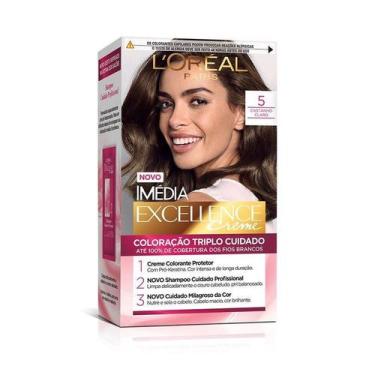 Imagem de Coloração Imédia Excellence L'Oreal Creme 5 Castanho Claro - Imedia