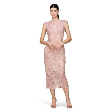 Imagem de JS Collections Vestido feminino Elexis Soutache Tea, Areia/blush, 52