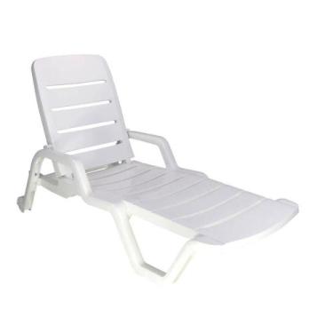 Imagem de Espreguiçadeira Tramontina Leblon Basic Em Polipropileno Branco Tramon
