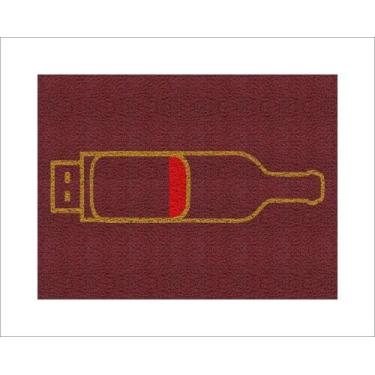 Imagem de Tapete Capacho Vinho Recarga - capacho com arte, BORDÔ