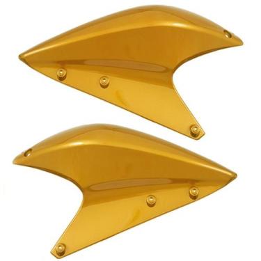 Imagem de Aba/Asa Do Tanque Cromo Forte Xre 300 2010 - 2012, Único, AMARELO