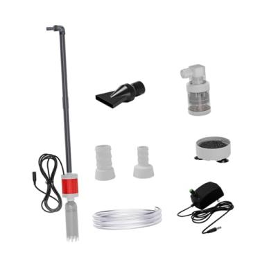 Imagem de Gralara Tanque de peixes Limpador de aquário Trocador de água Limpeza Arruela de areia Filtro de peixe Tanque de peixe elétrico para trocar água rápida Areia