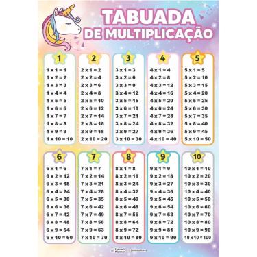 Imagem de Tabuada De Multiplicação - Unicórnio - Home E Planner