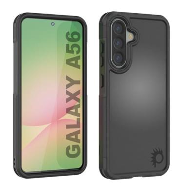 Imagem de PunkCase Capa para Galaxy A56 [Spartan 2.0] Capa resistente transparente | Proteção ultrafina de grau militar com design de moldura elevada para Galaxy A56 5G (2025) (6,7 polegadas) [Preto]