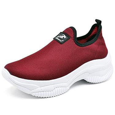 Imagem de Tenis Feminino Confortavel Macio Caminhada e Academia Dia a Dia, Polo Blu, TENIS150, Polo Blu ORIGINAL (Vinho, BR, Adulto, Numérico, 33)