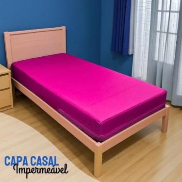 Imagem de Capa Colchão Casal Impermeável Colchão Anti Alérgica Rosa Pink - Miran
