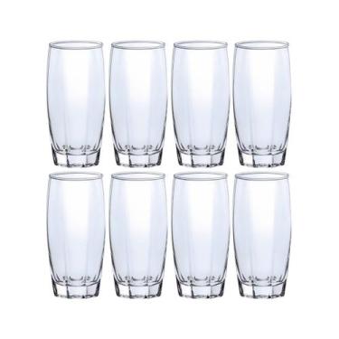 Imagem de Copo de Vidro Long Drink Transparente Florida 370ml 8 Unidade - CRISTA