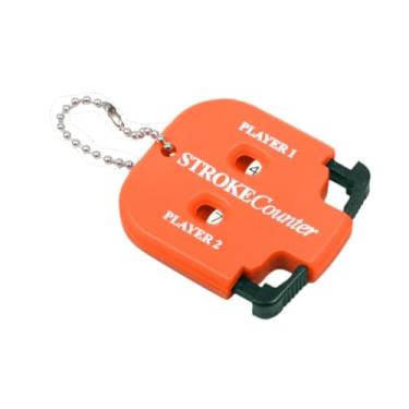 Imagem de UGPLM Acessórios contra contraveses de golfe 2 Digit Square, Manual, 2 jogador com cadeia -chave portátil para jogos esportes, Laranja