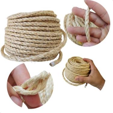 Imagem de Corda de Sisal 6mm x 10 Metros para Arranhador de Gato - SIsal Nordest