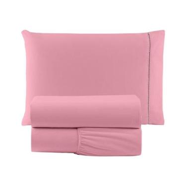 Imagem de Lençol Solteiro 3 Peças 400 Fios Cama Box Ponto Palito - COTRIM CONFEC