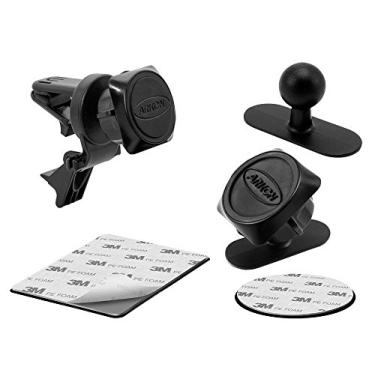 Imagem de Arkon Pacote de montagem magnética de ventilação e adesivo para iPhone X 8 7 Plus iPhone 8 7 Galaxy Note 8 varejo preto