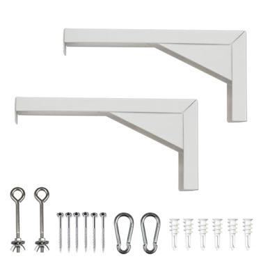 Imagem de Elite Screens tela projetora universal branca de 12" suportes em L, construção soldada de metal único reforçado, montagem na parede ou teto - Inclui ganchos e ferragens, modelo: ZVMAXLB12-W