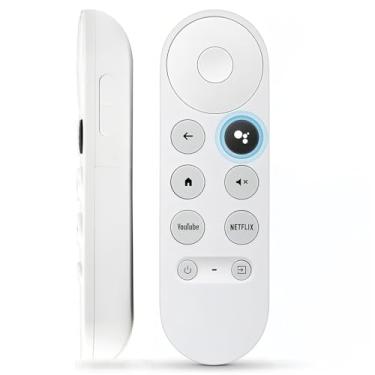 Imagem de Controle remoto de substituição para Chromecast com Google TV (G9N9N) – Compatível com Google Chromecast 4K Snow/HD TV Streaming Stick, controle de pesquisa por voz