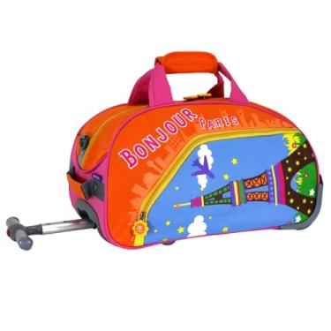 Imagem de J World New York Bolsa esportiva infantil Paris com rodinhas, Bolsa esportiva com rodinhas Paris, Laranja, One Size