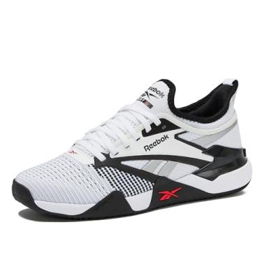 Imagem de Reebok Tênis masculino Nano Court Sport Pickleball ou tênis masculino, preto/branco/vermelho energético, 13 Women/11.5 Men