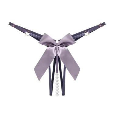 Imagem de Calcinha de Renda com Laço, Tanga sem costura Fio Dental, ElaShopp, Ro