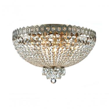 Imagem de Plafon Queen Metal Com Cristais K9 Transparentes E 9 Lâmpadas E14 Única Único