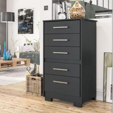 Imagem de Cômoda 5 Gavetas Primacy Batrol Móveis Black