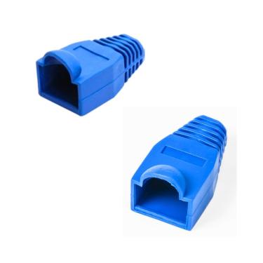 Imagem de Capa Para Conector Modular Rj 45 - Azul Com 10 Peças