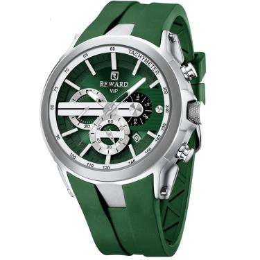 Imagem de Relogio Masculino Esportivo Impermeavel 3atm Pulseira De Silicone Verde