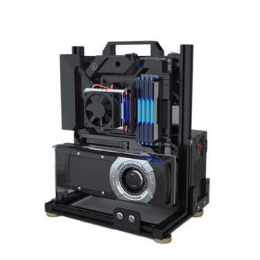 Imagem de Ukrmon Bancada De Teste Pc Gabinete Computador Ao Ar Livre Chassi Placa-Mãe Atx Suporte Alumínio Estrutura Nua Diy 120 240 360 Refrigeração Líquida