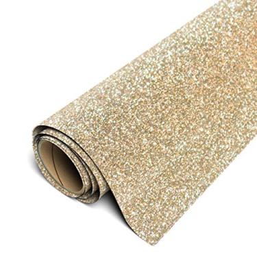 Imagem de Siser Glitter HTV rolo de 30,48 cm x 91,44 cm - vinil de transferência de calor para ferro, Champagne