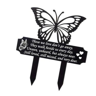 Imagem de Bothyi Estaca memorial leve para marcação de sepultura, estaca decorativa para jardim, placa de lembrança para funerais em gramados e aniversários ao ar, 15 Cm X 13.6 Cm