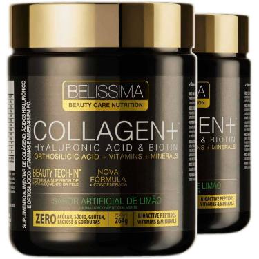 Imagem de Kit 2x Colágeno Collagen Plus 264g Belíssima Sabor Limão