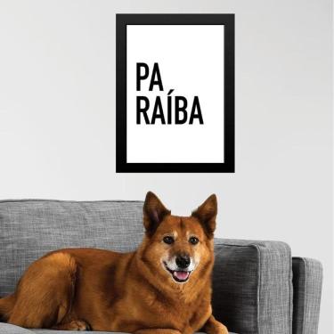 Imagem de Quadro Decorativo Tipografia Paraíba 33X24Cm
