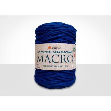Imagem de Fio Especial p/ Macramê Macro - TEXTIL SÃO JOÃO, AZUL ECLIPSE AM08