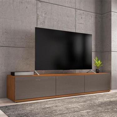 Imagem de Rack para TV Mônaco com Gaveta Cinza Perola Noce - CASA H