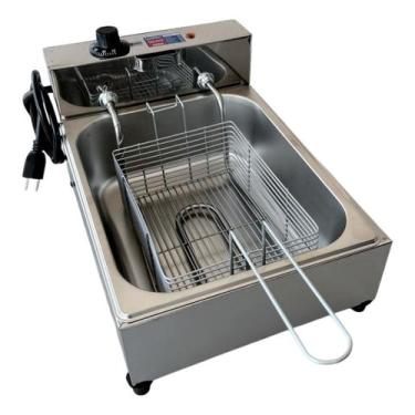 Imagem de Fritadeira Industrial Elétrica Cuba 5l Inox Sem Frente - Casinha Indus