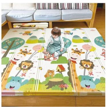 Imagem de Tapete Infantil Tatame Atividade Tummy Time 180x150 Dobravel - Bruartt