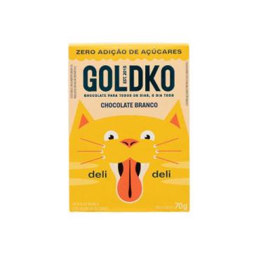 Imagem de Chocolate Deli Deli branco zero açúcar GOLDKO 70g