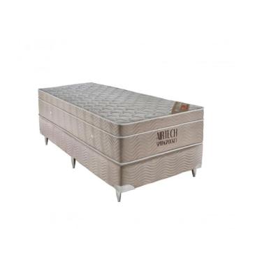 Imagem de Cama Box Solteirinho + Colchão Airtech Spring Pocket (78X188X61)