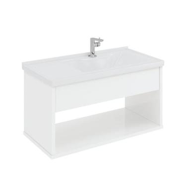 Imagem de Gabinete Armário de Banheiro Encanto com Cuba Branco - POLI MOVEIS