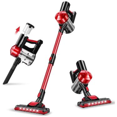 Imagem de Aspirador de Pó sem Fio iwoly C150 Recarregável com Bateria Removível de 2200mAh, 18kPa, Filtro HEPA, Leve e Portátil