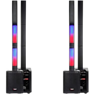 Imagem de Kit 2 Sistema de Som Novik Stage 8 Pro Portátil Bluetooth USB Mixer