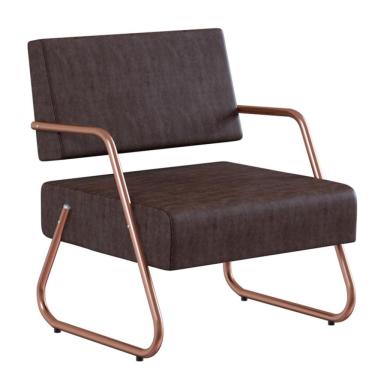 Imagem de Poltrona Luara Cobre e Tabaco 59 cm