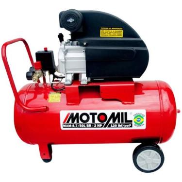 Imagem de Compressor de Ar Elétrico Portátil Motomil MAM8,7 50BR 50L 2hp 220V, 2