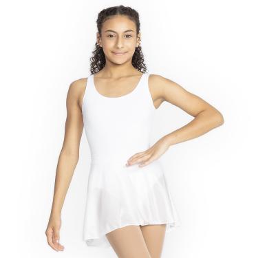 Imagem de Saia Godê Infantil em Trilobal Só Dança SD1244, Branco, GG