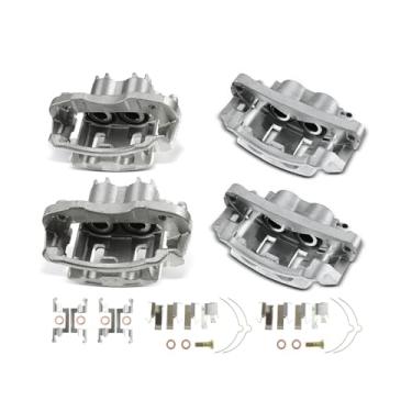 Imagem de A-Premium Conjunto de pinça de freio a disco com suporte compatível com modelos Ford selecionados - Excursion 2000-2005, F-250 Super Duty/F-350 Super Duty 1999-2004 - dianteiro e traseiro, lado do