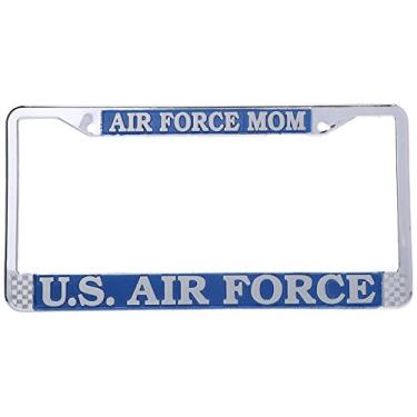 Imagem de TAG FRAMES (MILITARY) Air Force Mom US Air Force License Plate Frame (metal cromado)