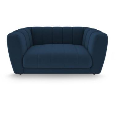 Imagem de Caminha Casinha Cães Gato Pet Mini Poltrona Meg Veludo Azul - Loja She