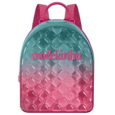Imagem de Mochila Infantil Detalhe Coração Molekinha 20023.2, Pink, Turquesa