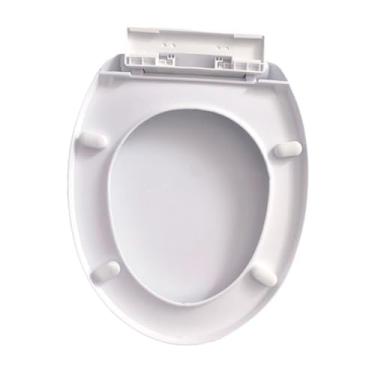 Imagem de Bothyi Capa para assento de vaso sanitário Mute Close Supplies Fácil de limpar Tampa de vaso sanitário simples Substituição para casa de fazenda Banheiro, O Type