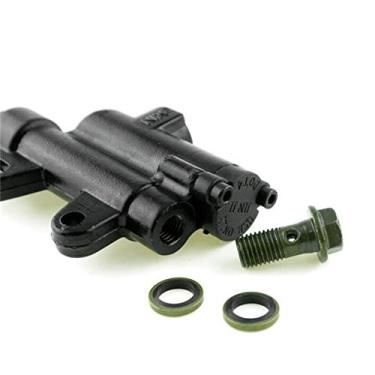 Imagem de Akozon Bomba de Cilindro de Freio Traseiro de Metal de 10 Mm para Motocicleta ATV de Bicicleta (Preto)