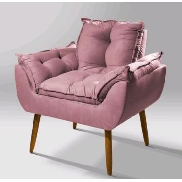 Imagem de Poltrona Decorativa para Sala de Estar Opala - Leo Decor, Rose