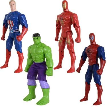 Imagem de Quarteto De Heróis Bonecos Vingadores E Liga Da Justiça 29cm - Gici To